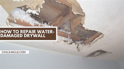 water damaged drywall|How to Repair Water Damaged Drywall